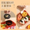 Japanese-style lunch box, ins style cross-border student version lunch box, easy to clean, microwave oven heating lunch box with lid, office worker Specification image